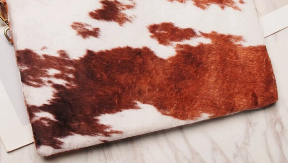 Cow Print Clutch Wristlet - Picture 2 of 3